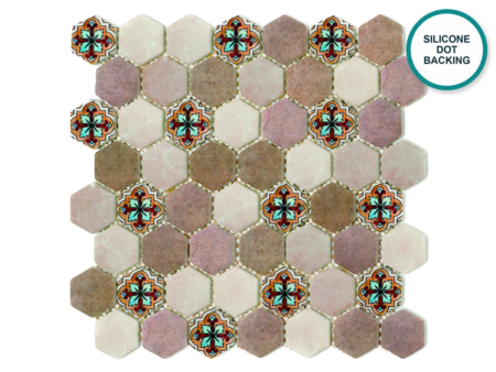 Hexagonal glass-ceramic mosaic Sulmona – mosaic sheet