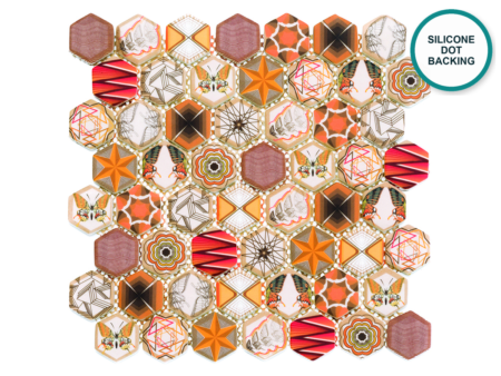 Hexagonal glass-ceramic mosaic Tagete – mosaic sheet