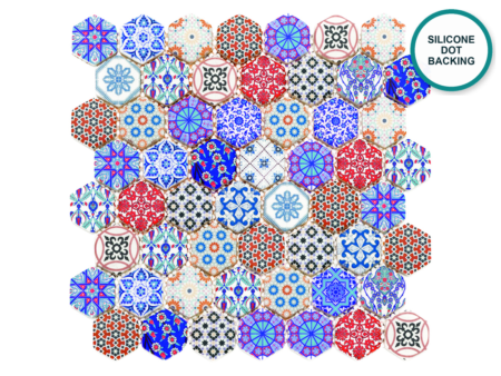 Hexagonal glass-ceramic mosaic Tashkent – mosaic sheet