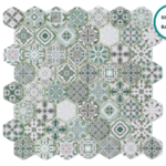 Hexagonal glass-ceramic mosaic Tomar – mosaic sheet
