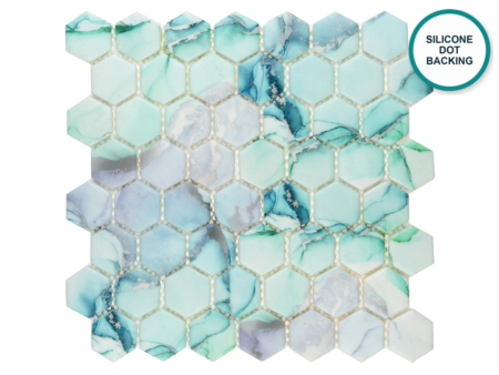Hexagonal glass-ceramic mosaic Veleta – mosaic sheet