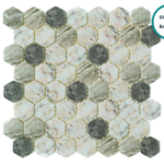 Hexagonal glass-ceramic mosaic Verdello – mosaic sheet