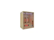 Infrared sauna Marimex POPULAR 3003 XL, front view with the colour lighting off, a glass door and heaters