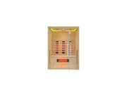 Infrared sauna Marimex POPULAR 3003 XL with yellow LED lighting, a glass door and red glowing heaters