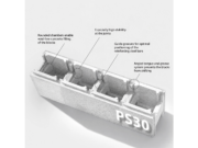 Insulating EPS block PS30 with labelled elements
