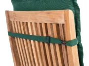 Curea din același material cu cataramă, care fixează perna Verde de spătar