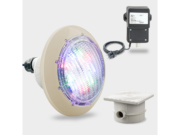 Комплект с 1 RGB прожектор, трансформатор и кабелна кутия, пясъчна бленда