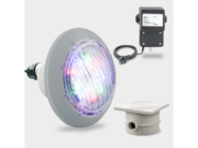 Комплект с 1 RGB прожектор, трансформатор и кабелна кутия, сива бленда