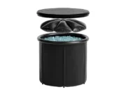 Тркалезна када за ладно потопување со коцки мраз и одделени надувлив термокапак и надворешна покривка