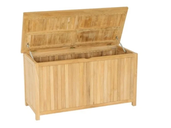 Gentle cushion box with an open lid, front view