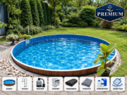 Монтажен тркалезен базен AZURO 400DL Ø 3,60 × 1,20 м со филтрација – пакет PREMIUM