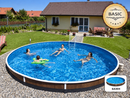 Монтажен тркалезен базен AZURO 403DL Ø 5,50 × 1,20 м – пакет BASIC