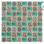 Mozaic din sticlă ceramică cu model Jade – foaie de mozaic