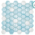 Mozaic hexagonal din sticlă ceramică Bazaruto – foaie de mozaic