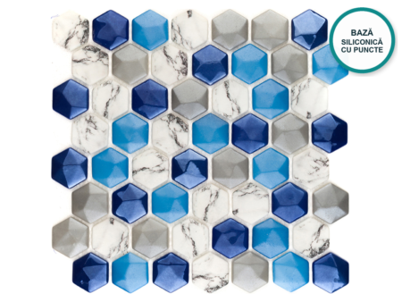 Mozaic hexagonal din sticlă ceramică Cascais – foaie de mozaic