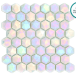 Mozaic hexagonal din sticlă ceramică Contadora – foaie de mozaic