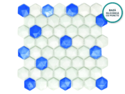 Mozaic hexagonal din sticlă ceramică Fernando de Noronha – foaie de mozaic