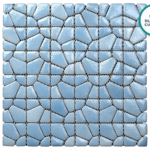 Mozaic puzzle din sticlă ceramică Comino – foaie de mozaic