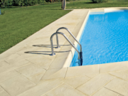 Roccia paving by the pool stairs