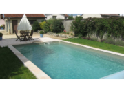 Pool mit olivgrüner armierter Poolfolie Cefil Classic Olive