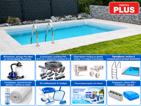 Ορθογώνια πισίνα από φελιζόλ Poolsana Linea 2 DL 6×3 m – πακέτο PLUS