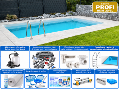 Ορθογώνια πισίνα από φελιζόλ Poolsana Linea 2 DL 6×3 m – πακέτο PROFI High Level