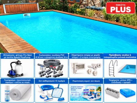 Ορθογώνια πισίνα από φελιζόλ Poolsana Linea 4 DL 8×4 m – πακέτο PLUS