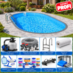 Овален басейн 6,00×3,20 м – съдържание на пакет PROFI