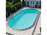 Овален басейн Poolsana 7,00×3,50 м с пясъчна облицовка