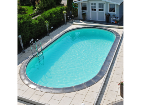 Овален басейн Poolsana 7,00×3,50 м с пясъчна облицовка
