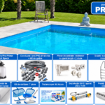 Piscină dreptunghiulară din polistiren Poolsana Linea 1 DL 5×3 m – pachet PROFI