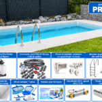 Piscină dreptunghiulară din polistiren Poolsana Linea 2 DL 6×3 m – pachet PROFI