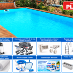 Стиропорен басейн Poolsana Linea 4 DL 8×4 м – съдържание на пакет PLUS
