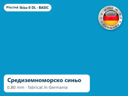 Piscină Ibiza 4 DL, pachet BASIC – liner albastru mediteranean de 0,80 mm, fabricat în Germania