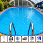 Piscină IBIZA 5 DL 12,00 × 6,00 × 1,50 m – pachet PREMIUM