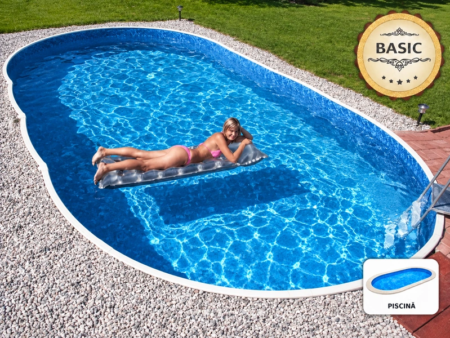 Piscină ovală demontabilă AZURO 407DL 9,10 × 4,60 × 1,20 m – pachet BASIC