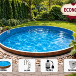 Piscină rotundă demontabilă AZURO 400DL Ø 3,60 × 1,20 m cu filtrare – pachet ECONOMY