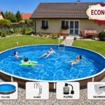 Piscină rotundă demontabilă AZURO 403DL Ø 5,50 × 1,20 m cu filtrare – pachet ECONOMY