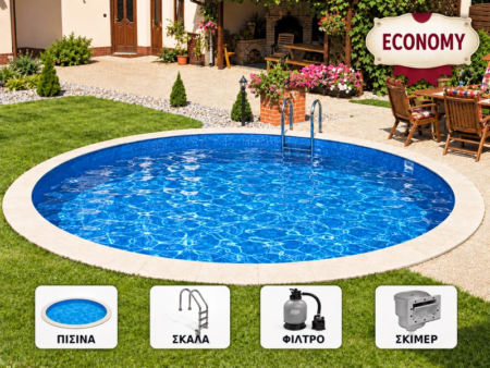 Πισίνα IBIZA Round XXL 6,00 × 1,50 m – πακέτο ECONOMY