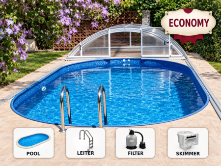 Pool IBIZA 1 DL 6,00 × 3,20 × 1,50 m – Paket ECONOMY