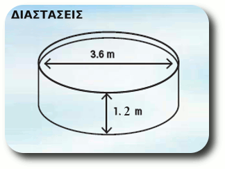Προκατασκευασμένη στρογγυλή πισίνα AZURO 400DL Ø 3,60 × 1,20 m – πακέτο BASIC – ΔΙΑΣΤΑΣΕΙΣ