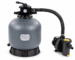 Set de filtrare cu nisip AZURO 8 m³/h – rezervor de filtrare cu valvă multiport cu 6 căi, furtun și pompă cu prefiltru