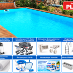 Стиропорен басейн Poolsana Linea 4 DL 8×4 м – съдържание на пакет PLUS