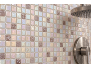 Mozaic în relief din sticlă ceramică pentru baie Cipria – mozaicul văzut de aproape