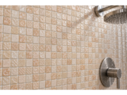 Embossed glass-ceramic bathroom mosaic Mandorla – close-up of the mosaic
