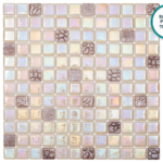 Reliefiertes Glaskeramik-Mosaik Cipria – Mosaikbogen