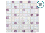 Reliefiertes Glaskeramik-Mosaik Lilla – Mosaikbogen