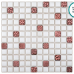 Reliefiertes Glaskeramik-Mosaik Orchidea – Mosaikbogen