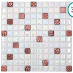 Reliefiertes Glaskeramik-Mosaik Rubellite – Mosaikbogen