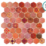 Sechseckiges Glaskeramik-Mosaik Mattone – Mosaikbogen